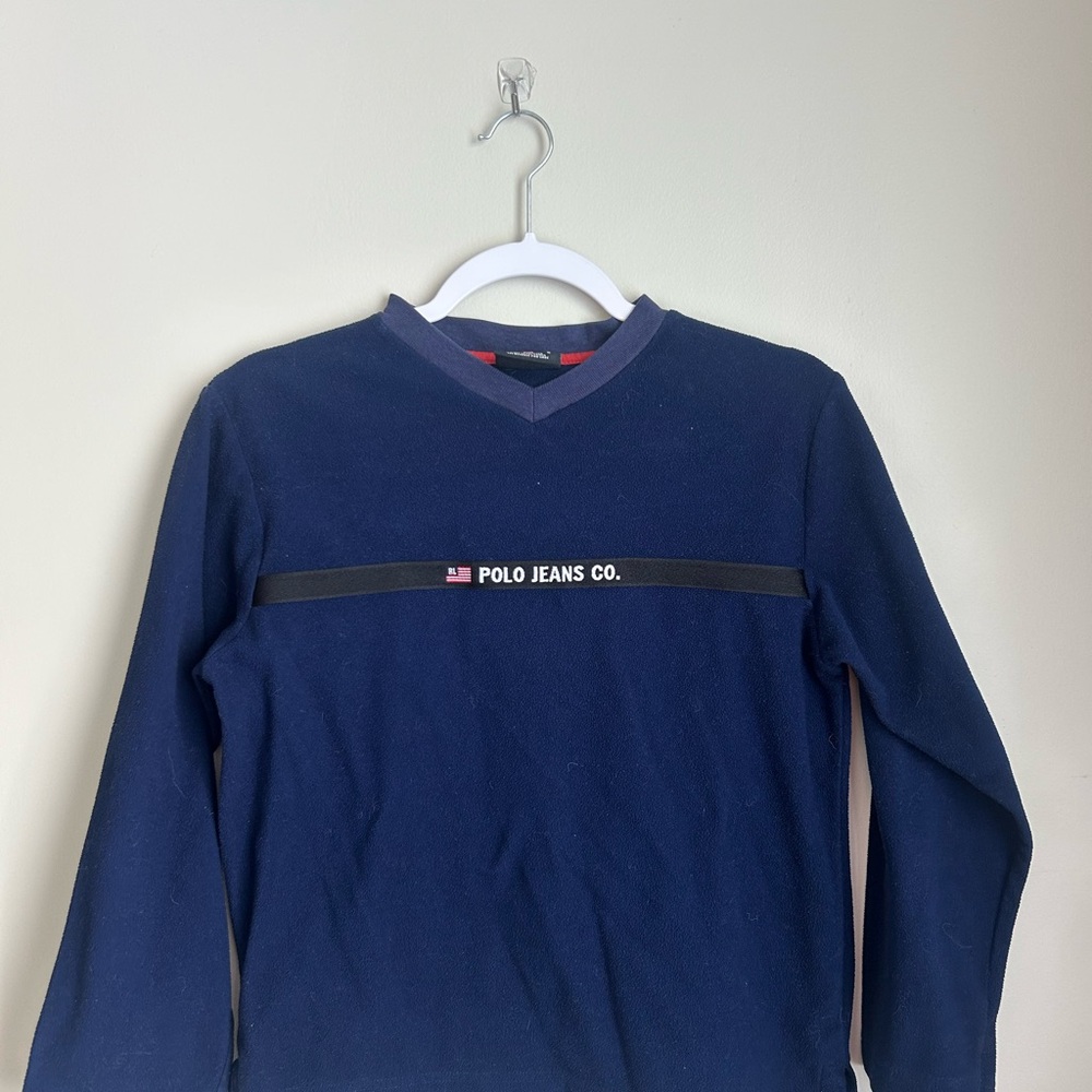 Vintage Ralph Lauren Navy V-Neck Sweater